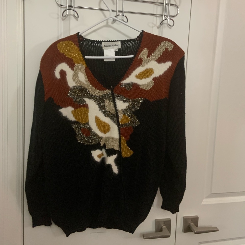 XL 🍳 Vintage Franco Valeri Sweater Abstract Eggs 🍳